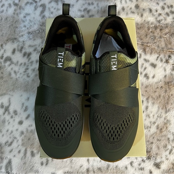NIB TIEM Slipstream Green Camo Cycling Shoes SPD Pedals sz 8 / 39 - Picture 5 of 13